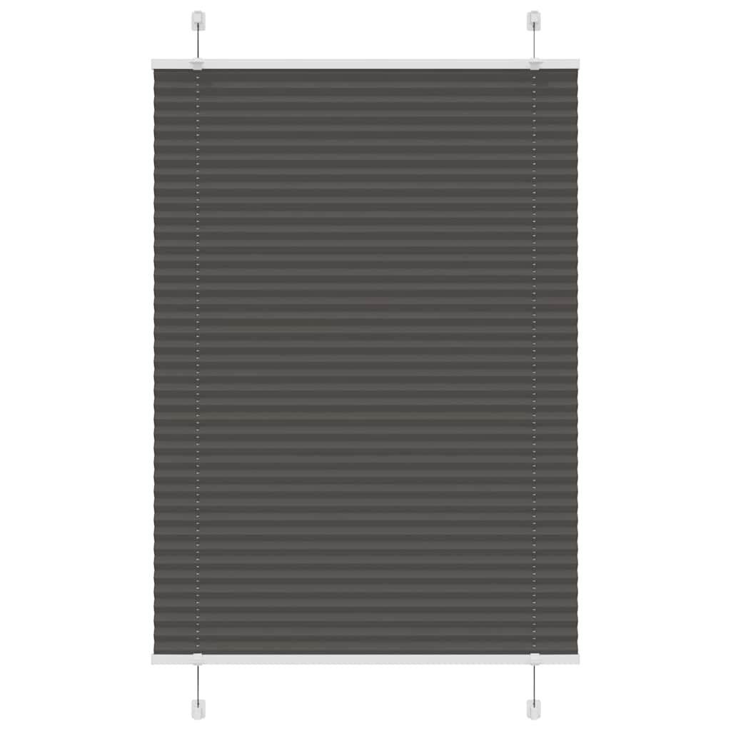 vidaXL Jaluzea plisată negru 85x150 cm Lățime țesătură 84,4cm poliester