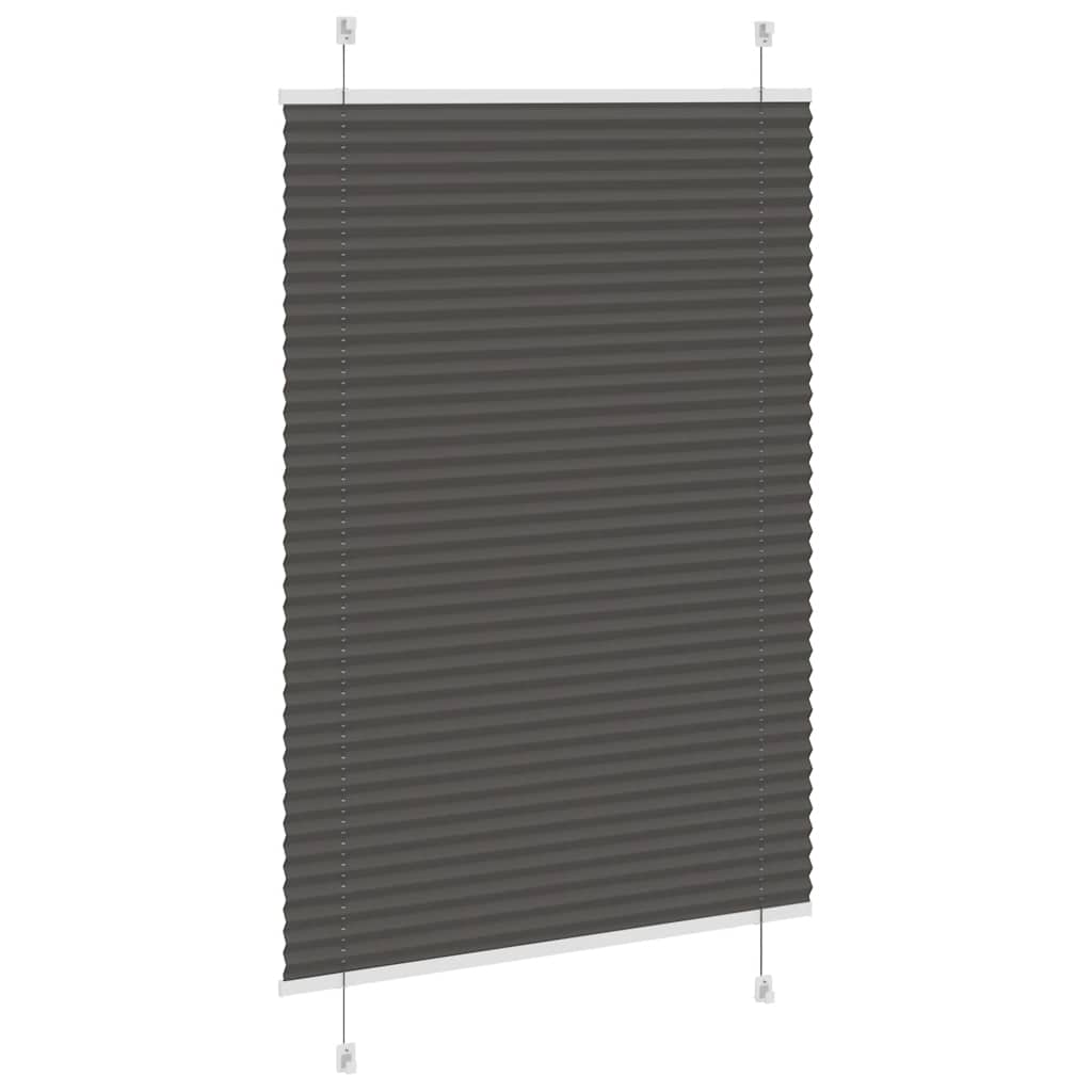 vidaXL Jaluzea plisată negru 90x150 cm Lățime țesătură 89,4cm poliester