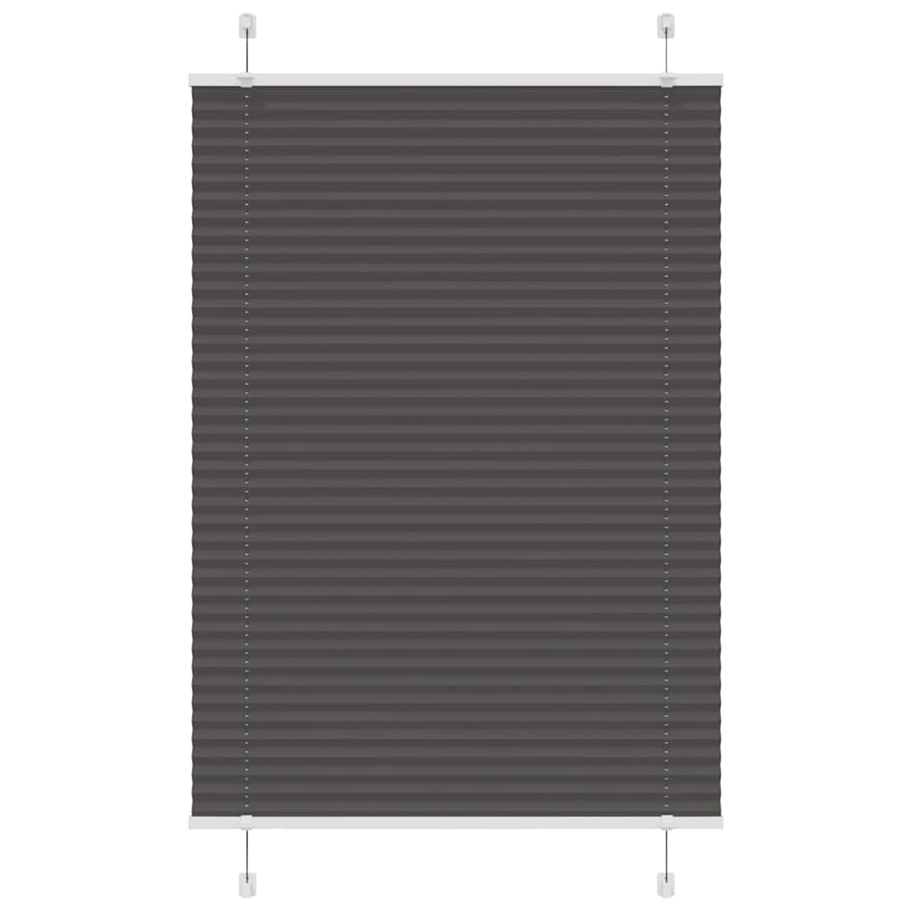 vidaXL Jaluzea plisată negru 95x150 cm Lățime țesătură 94,4cm poliester