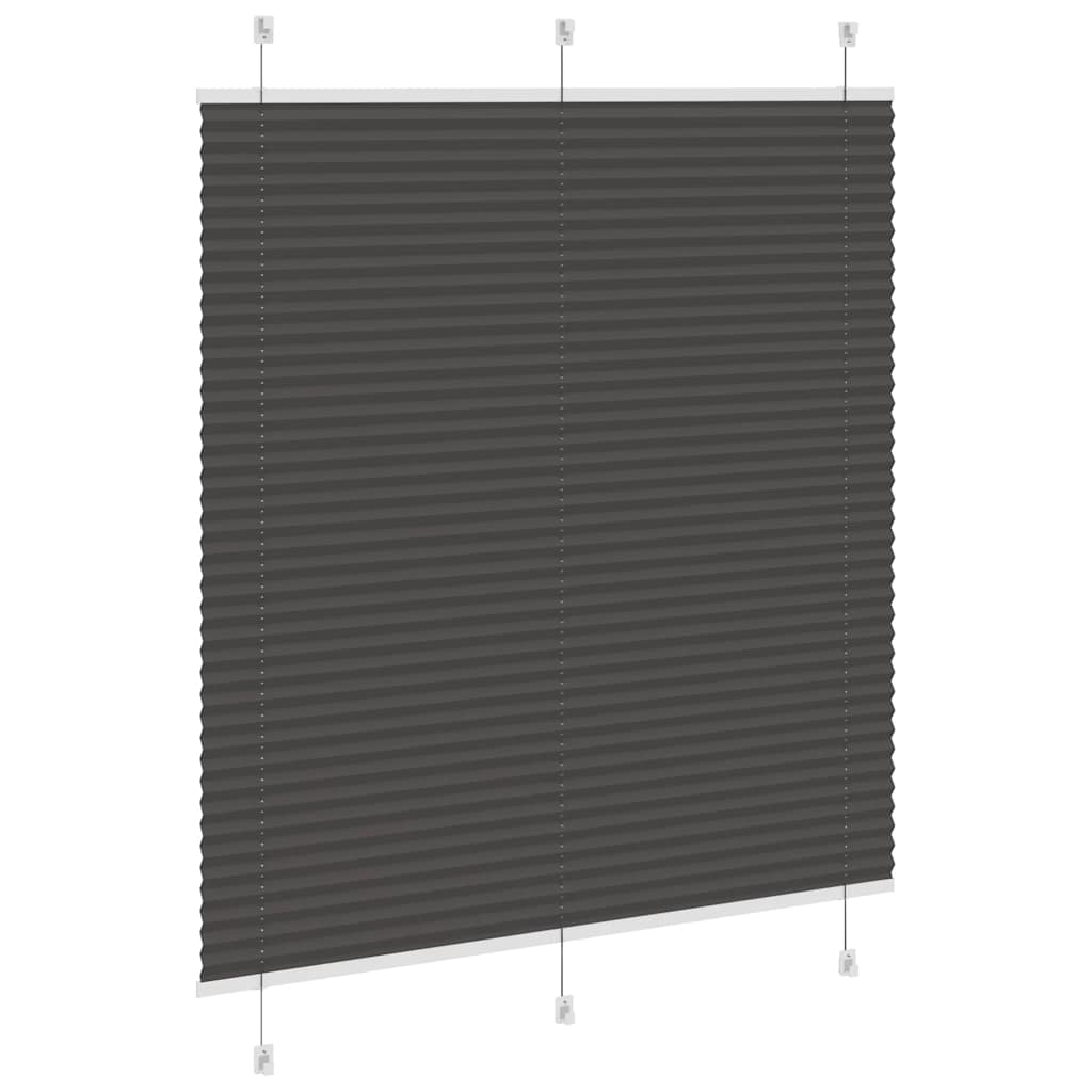 vidaXL Jaluzea plisată negru 115x150 cm Lățime țesătură 114,4 cm