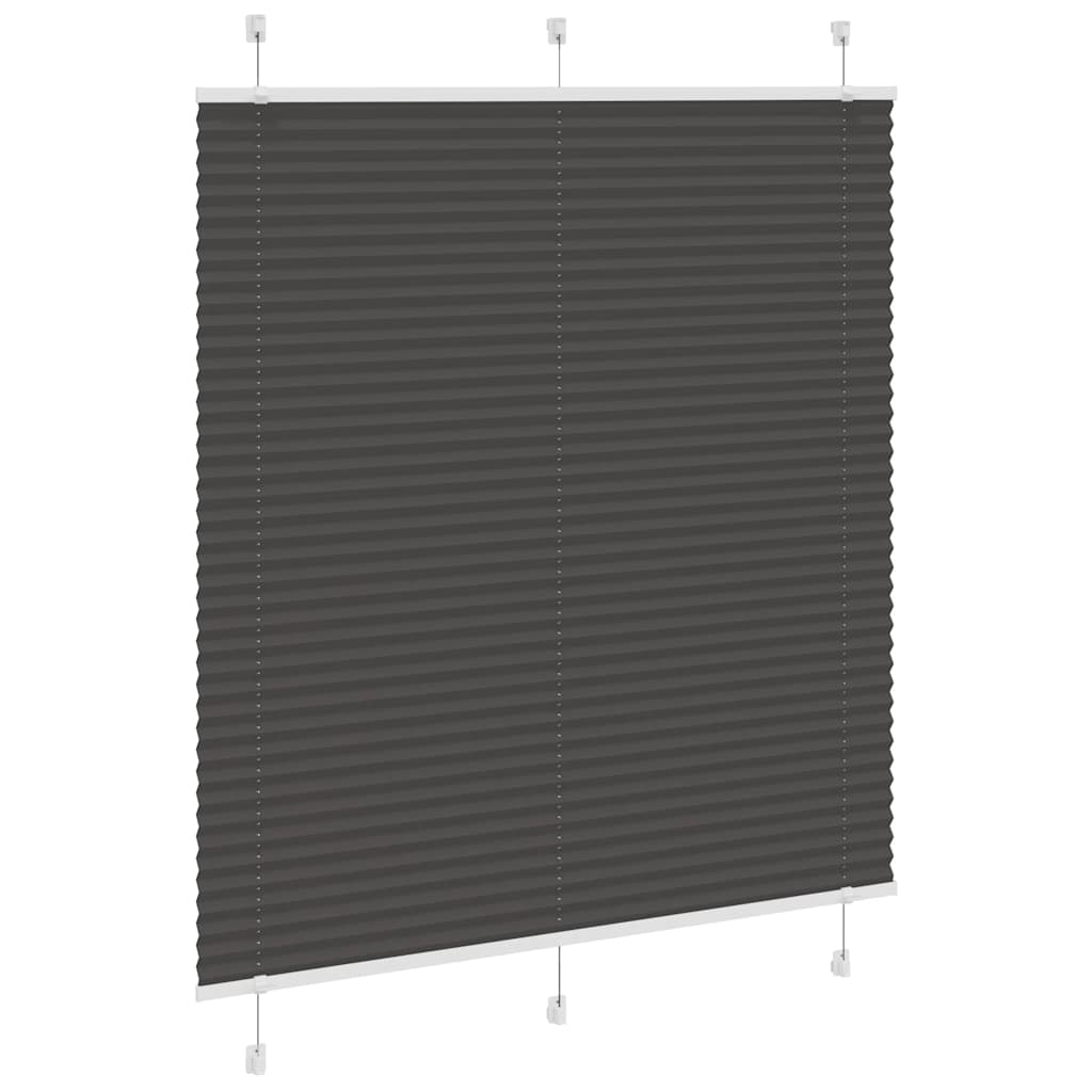 vidaXL Jaluzea plisată negru 120x150 cm Lățime țesătură 119,4 cm