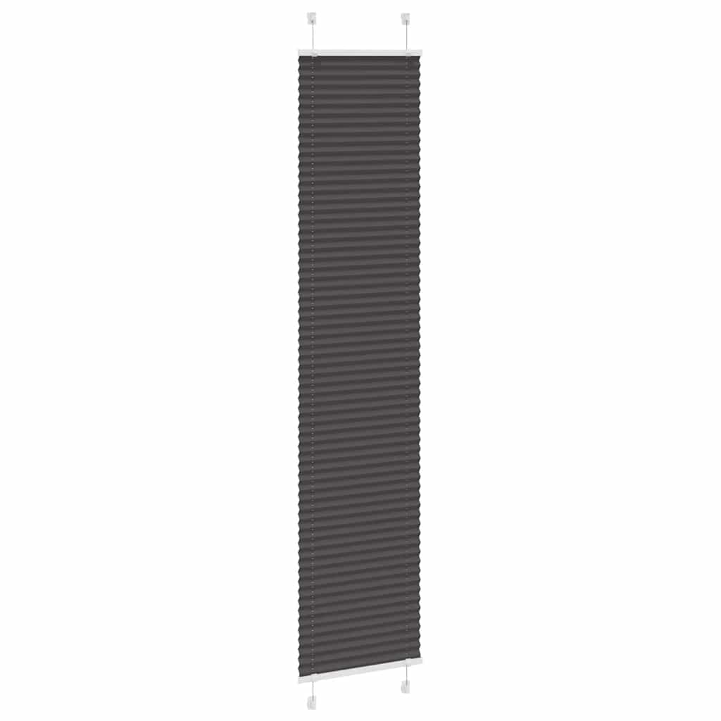 vidaXL Jaluzea plisată negru 40x200 cm Lățime țesătură 39,4cm poliester
