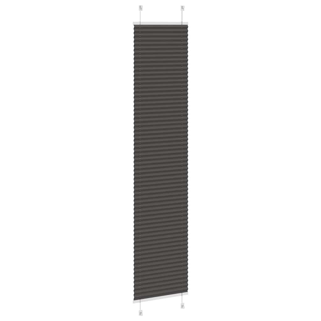 vidaXL Jaluzea plisată negru 40x200 cm Lățime țesătură 39,4cm poliester