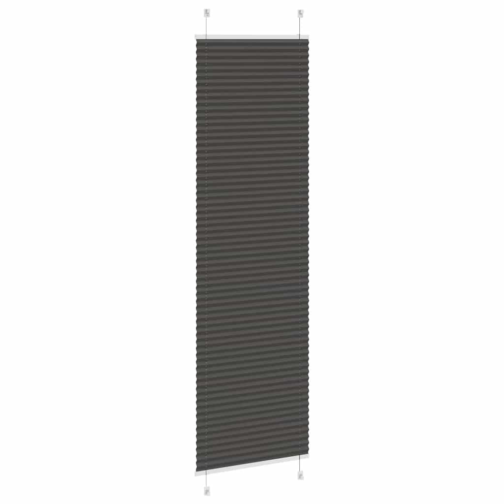vidaXL Jaluzea plisată negru 65x200 cm Lățime țesătură 64,4cm poliester