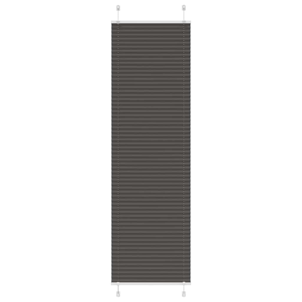 vidaXL Jaluzea plisată negru 65x200 cm Lățime țesătură 64,4cm poliester