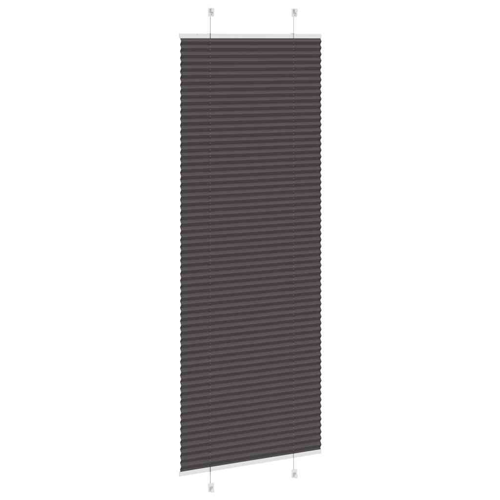 vidaXL Jaluză plisată negru 80x200 cm Lățime țesătură 79,4cm poliester