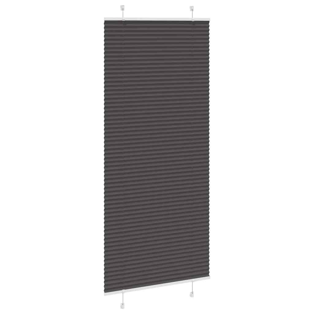 vidaXL Jaluzea plisată negru 90x200 cm Lățime țesătură 89,4cm poliester