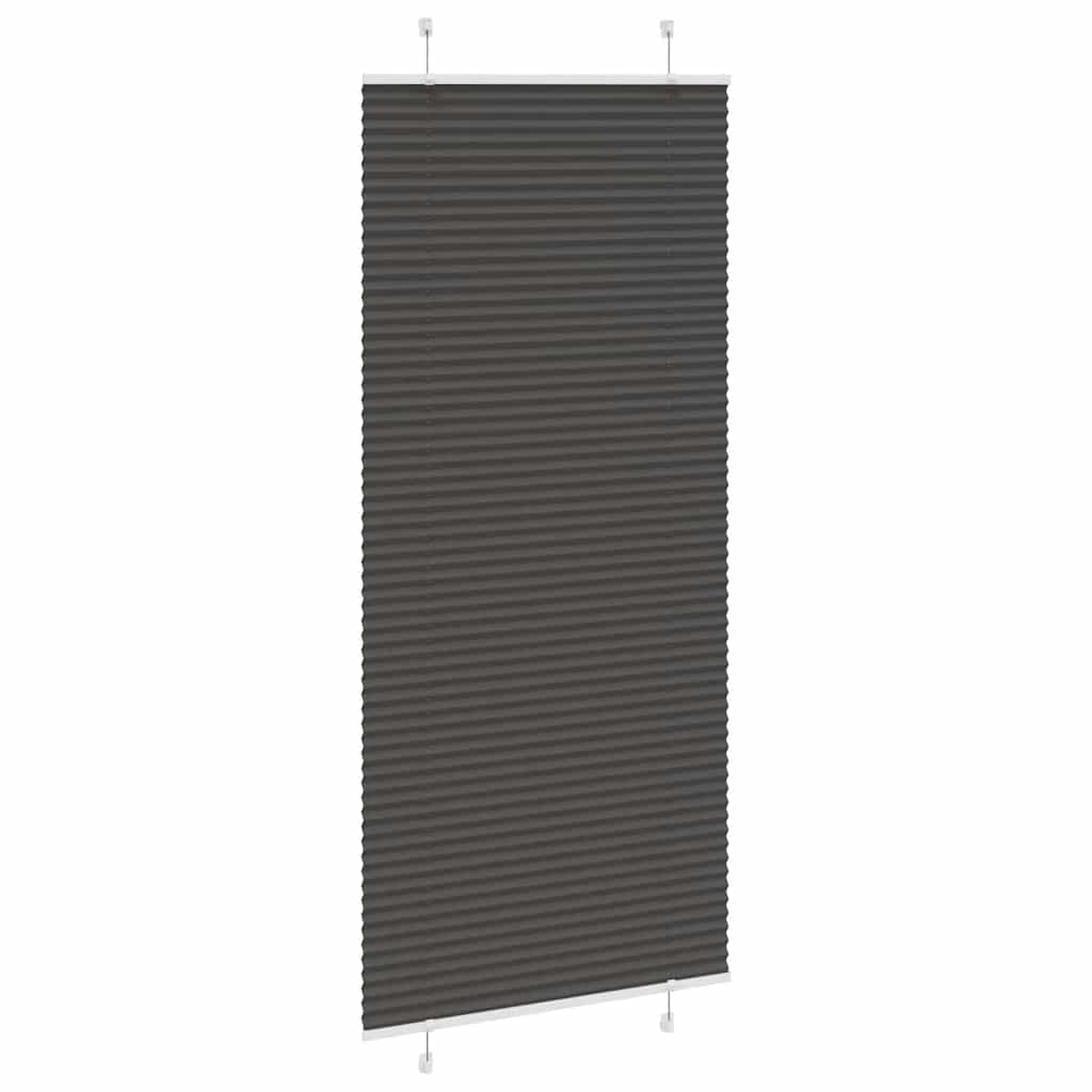 vidaXL Jaluzea plisată negru 90x200 cm Lățime țesătură 89,4cm poliester