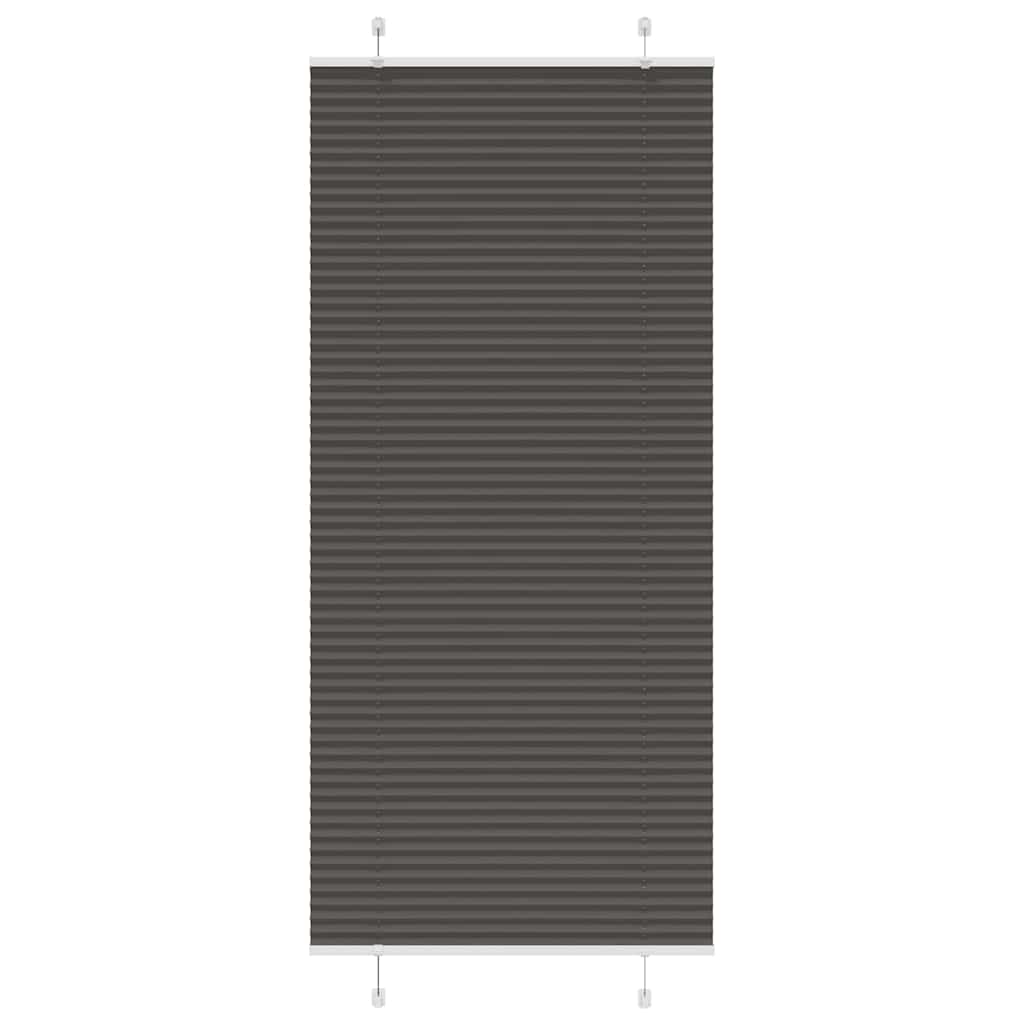 vidaXL Jaluzea plisată negru 90x200 cm Lățime țesătură 89,4cm poliester