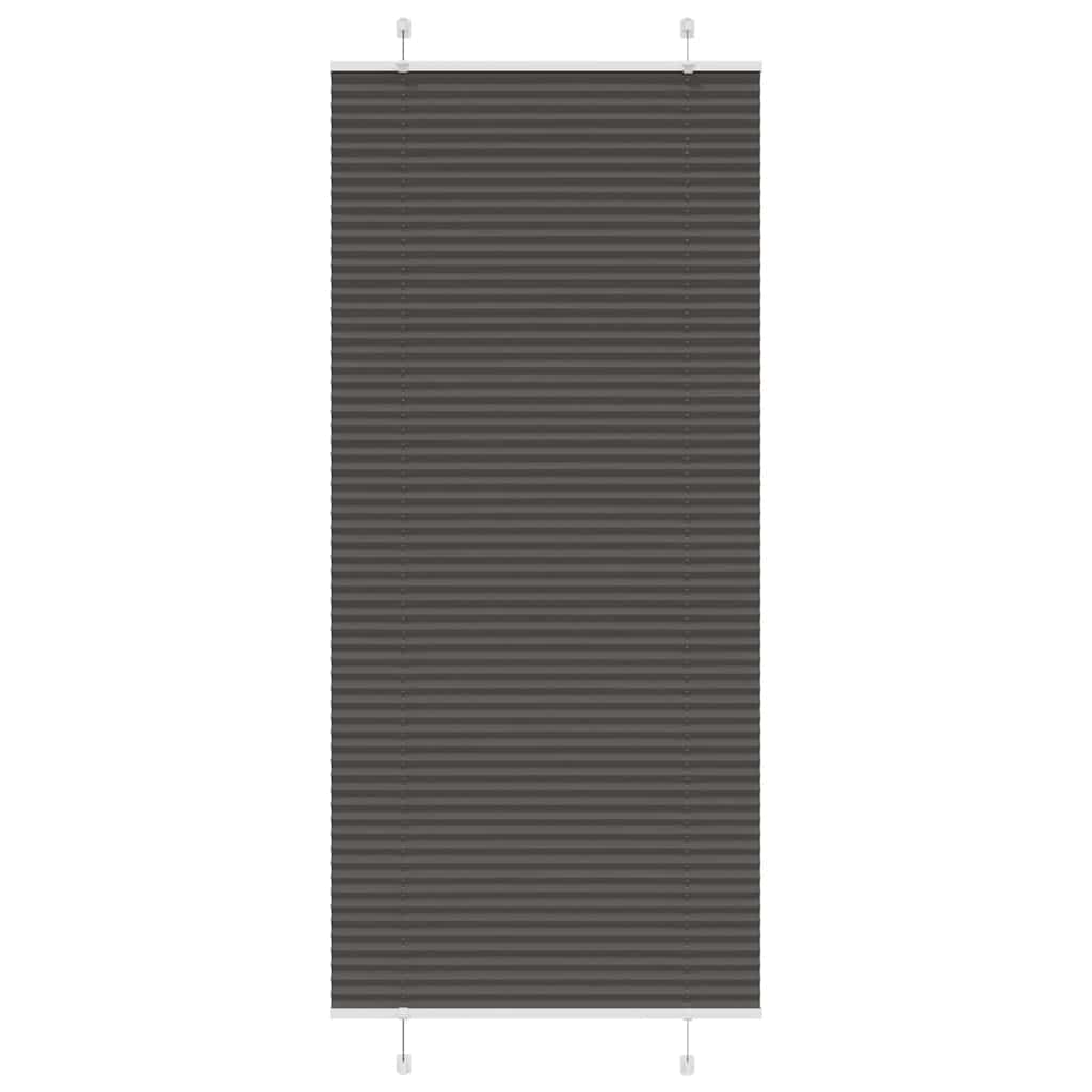 vidaXL Jaluzea plisată negru 95x200 cm Lățime țesătură 94,4cm poliester