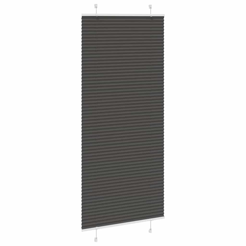 vidaXL Jaluzea plisată negru 100x200cm Lățime țesătură 99,4cm poliester