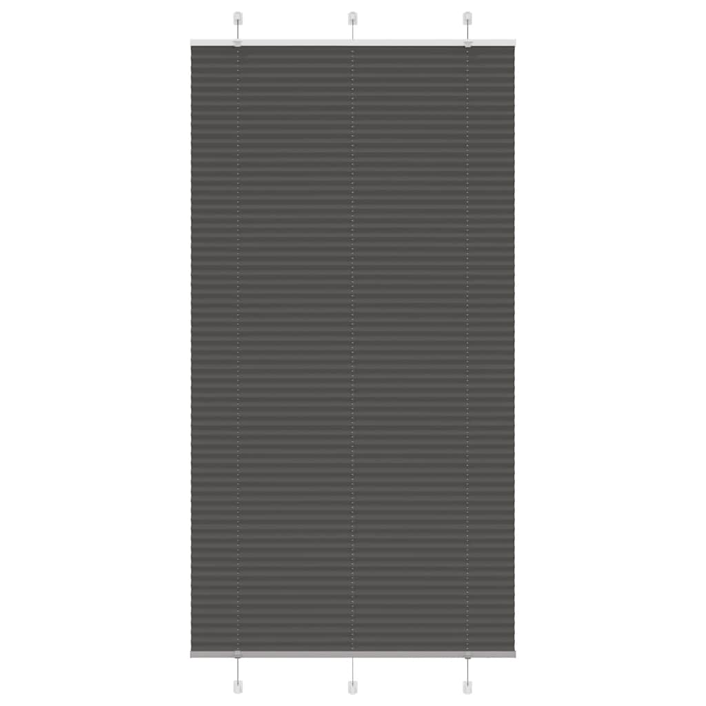 vidaXL Jaluzea plisată negru 105x200 cm Lățime țesătură 104,4 cm