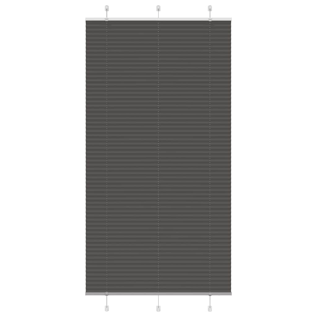 vidaXL Jaluzea plisată negru 110x200 cm Lățime țesătură 109,4 cm