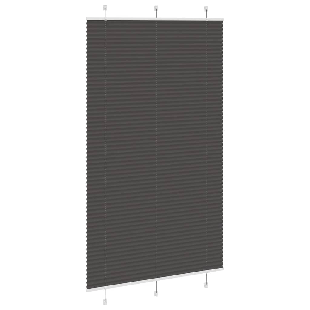 vidaXL Jaluzea plisată negru 115x200 cm Lățime țesătură 114,4 cm
