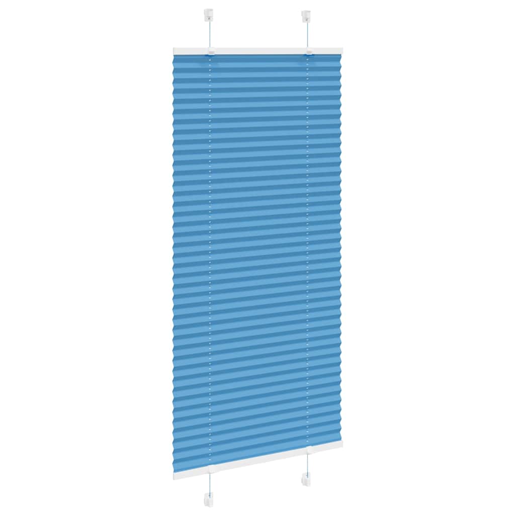 vidaXL Jaluzea plisată albastru 60x100 cm Lățime țesătură 59,4 cm