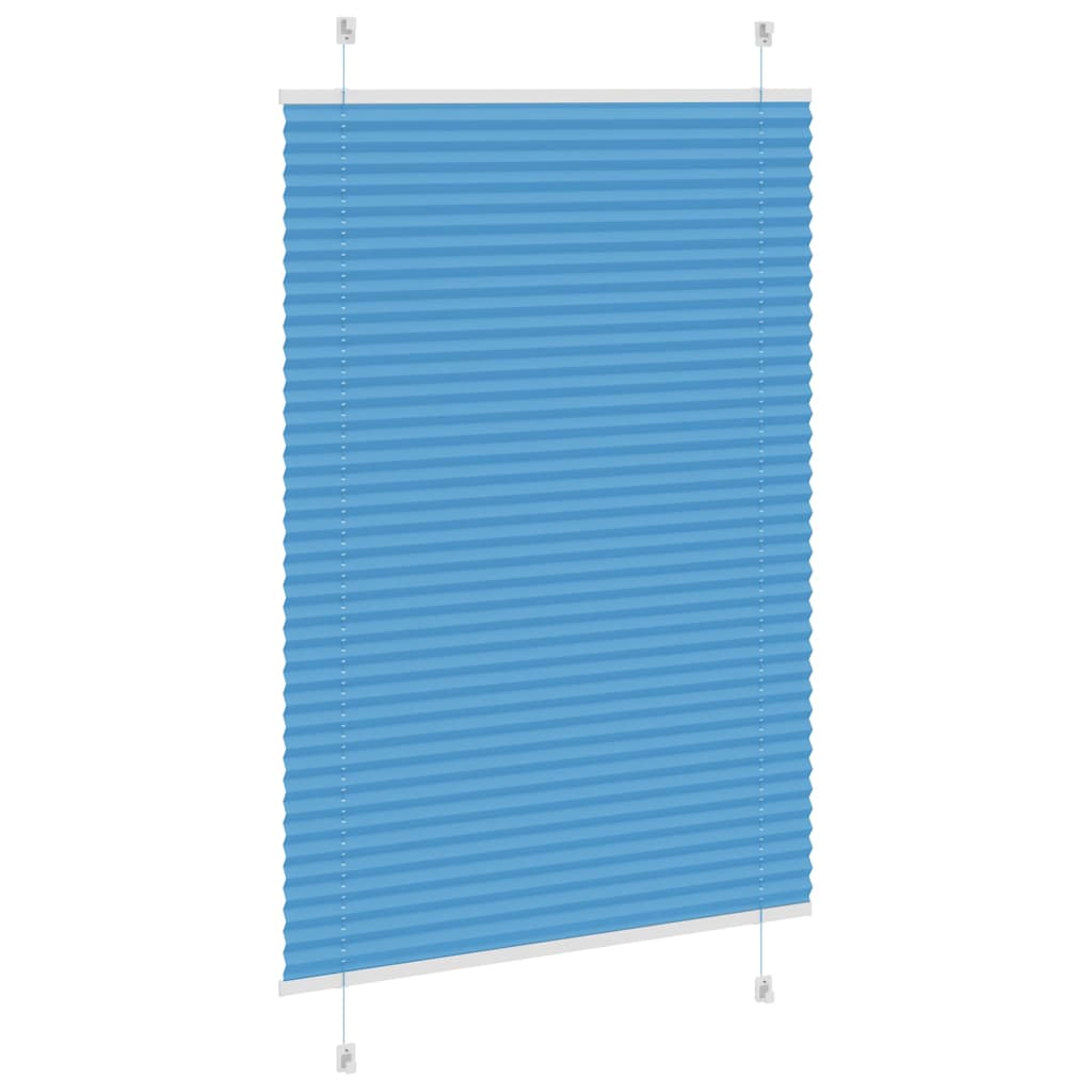 vidaXL Jaluzea plisată albastru 85x100cm Lățime țesătură 84,4 cm