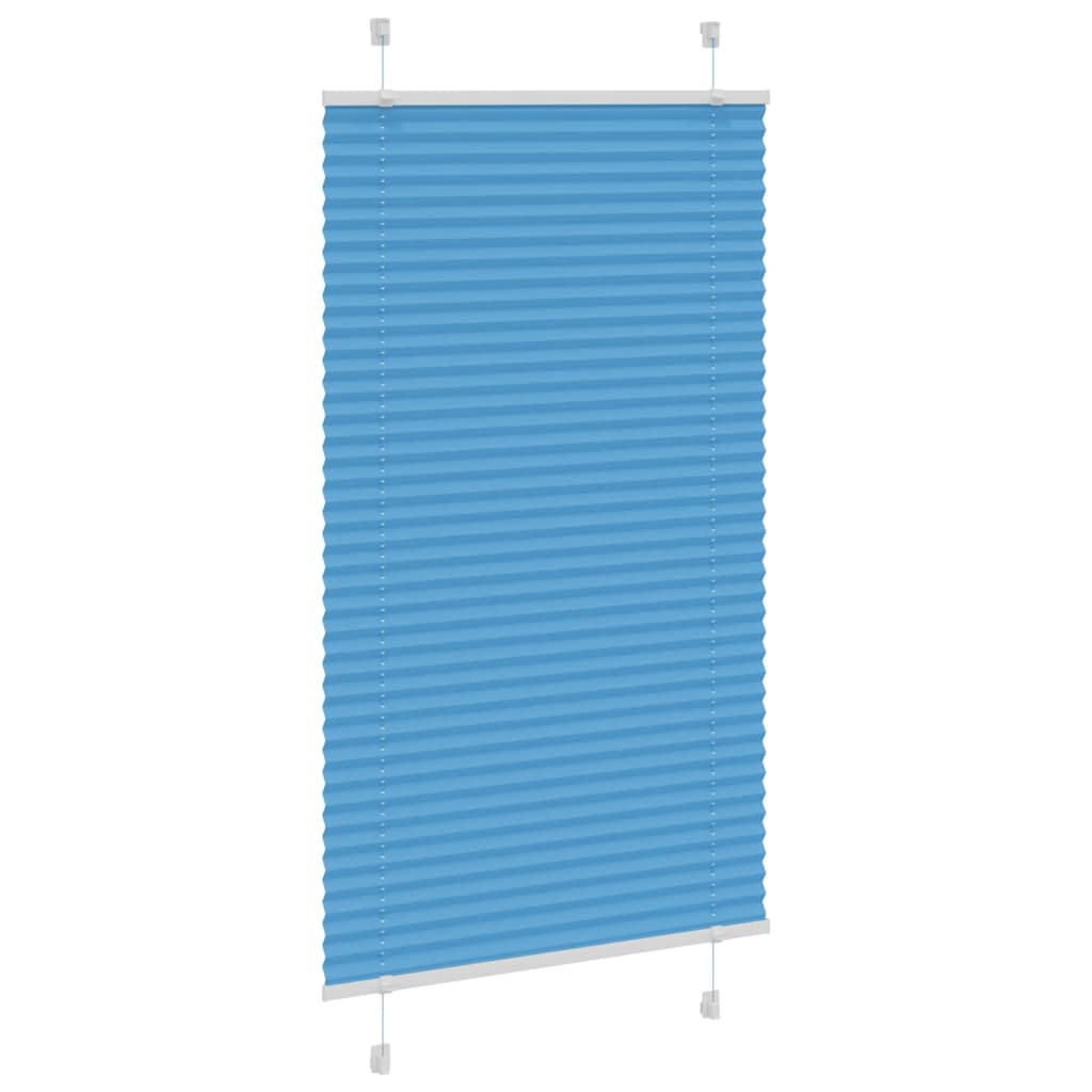 vidaXL Jaluzea plisată Albastru 75x150 cm Lățime țesătură 74,4 cm