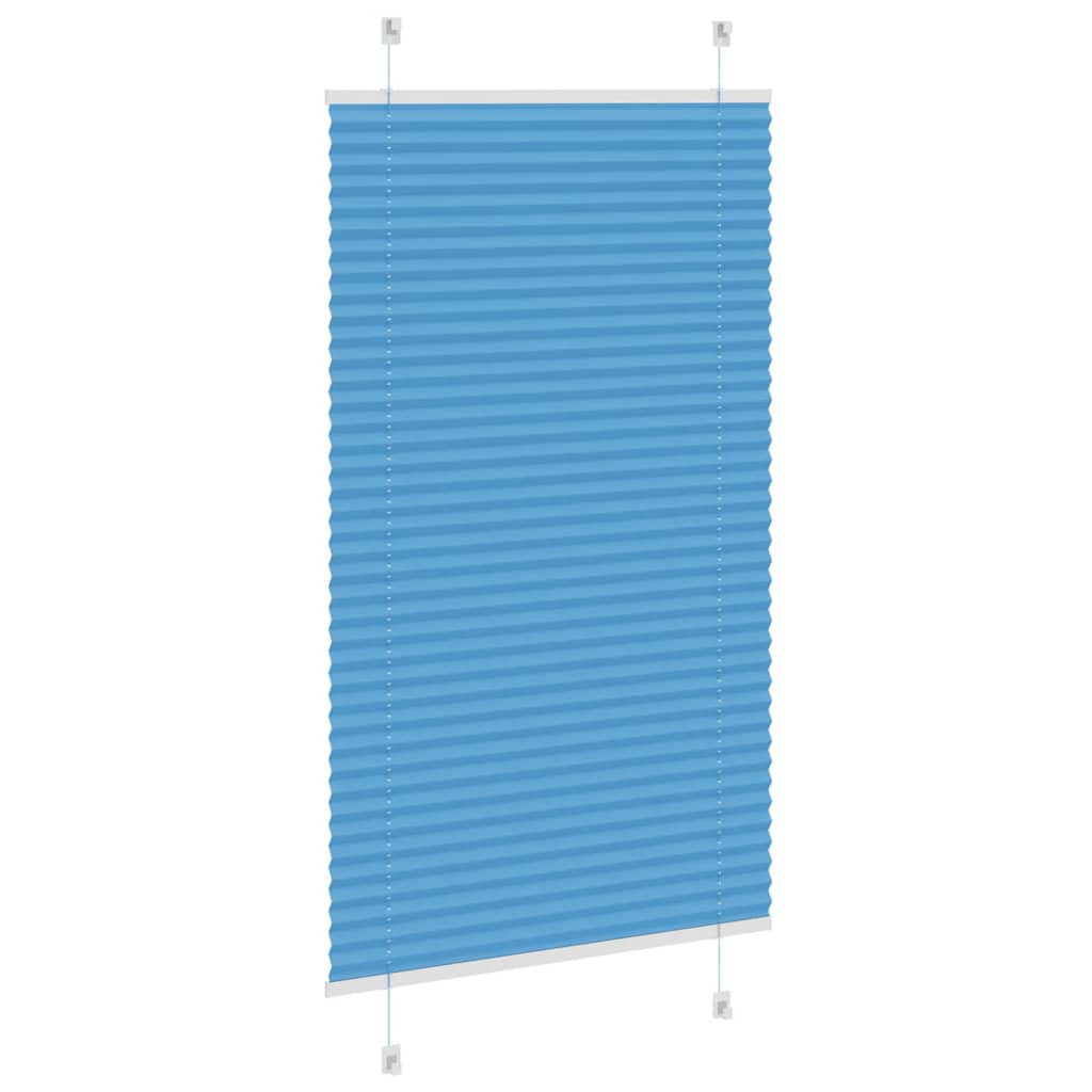 vidaXL Jaluzea plisată Albastru 75x150 cm Lățime țesătură 74,4 cm