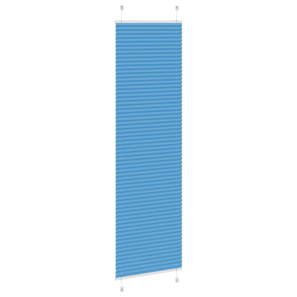 vidaXL Jaluzea plisată Albastru 60x200 cm Lățime țesătură 59,4 cm