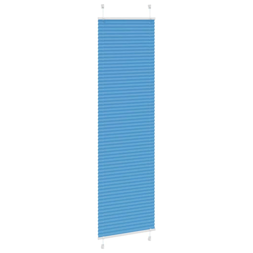 vidaXL Jaluzea plisată Albastru 65x200 cm Lățime țesătură 64,4 cm