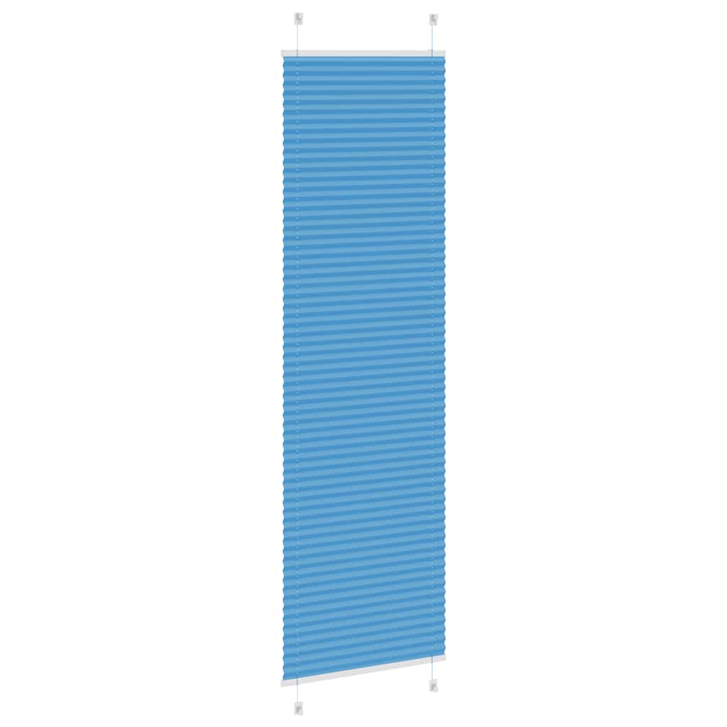 vidaXL Jaluzea plisată Albastru 65x200 cm Lățime țesătură 64,4 cm