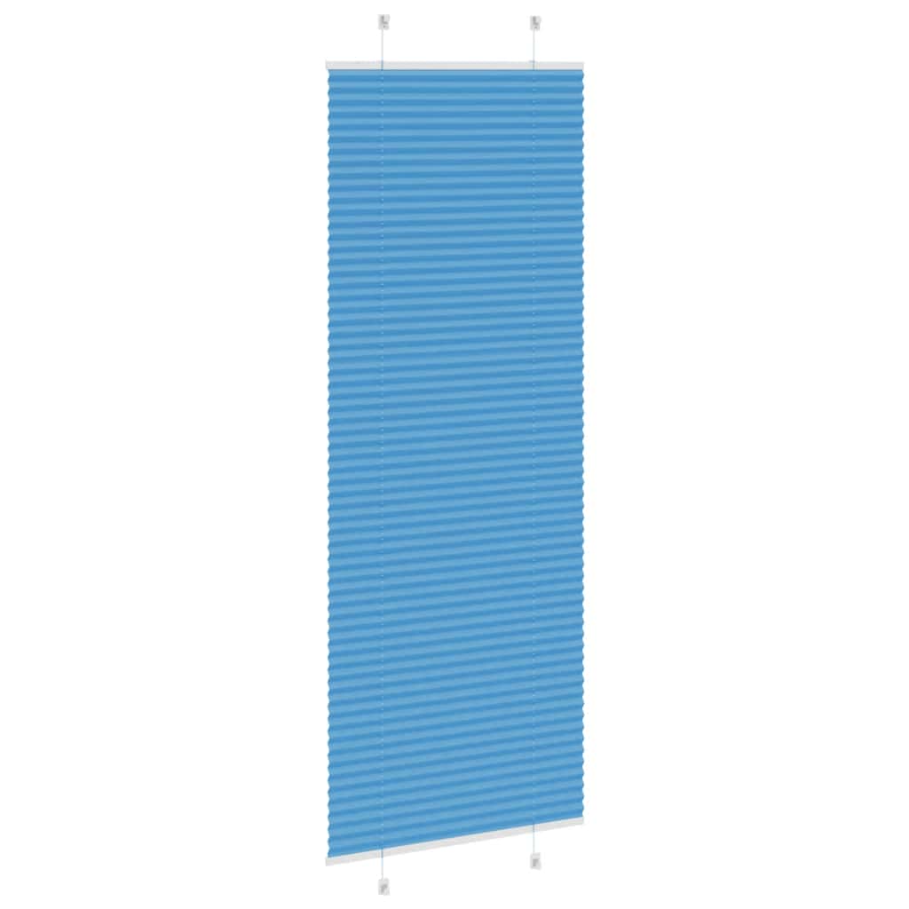 vidaXL Jaluzea plisată Albastru 75x200 cm Lățime țesătură 74,4 cm
