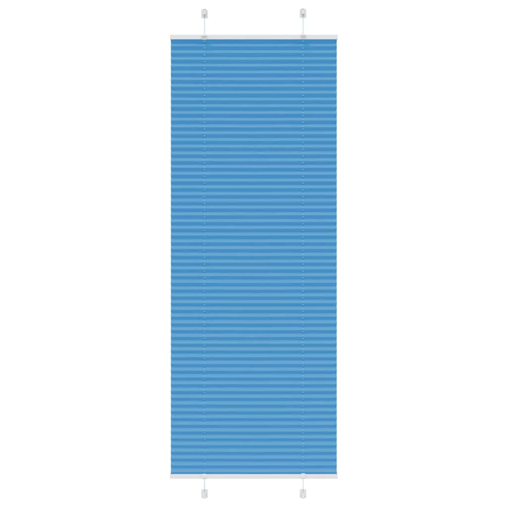 vidaXL Jaluzea plisată Albastru 75x200 cm Lățime țesătură 74,4 cm
