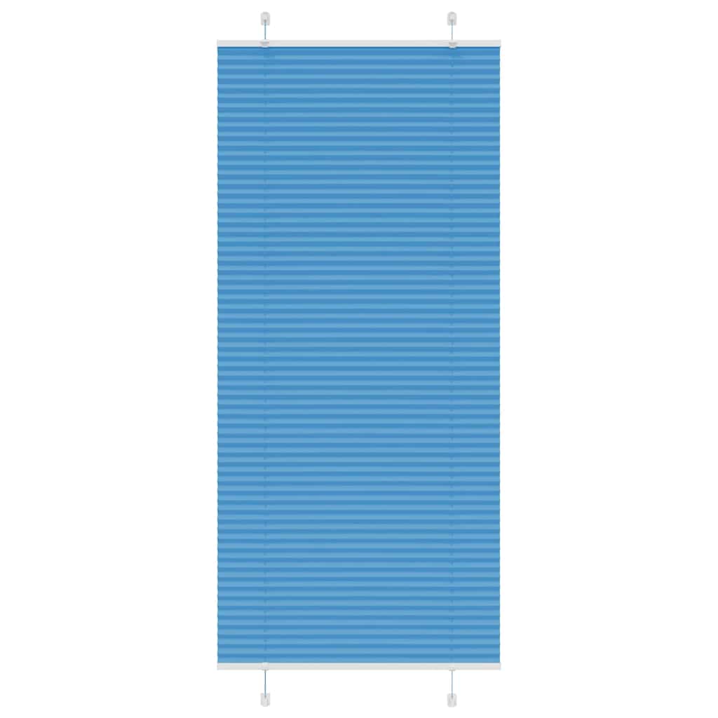 vidaXL Jaluzea plisată Albastru 90x200 cm Lățime țesătură 89,4 cm