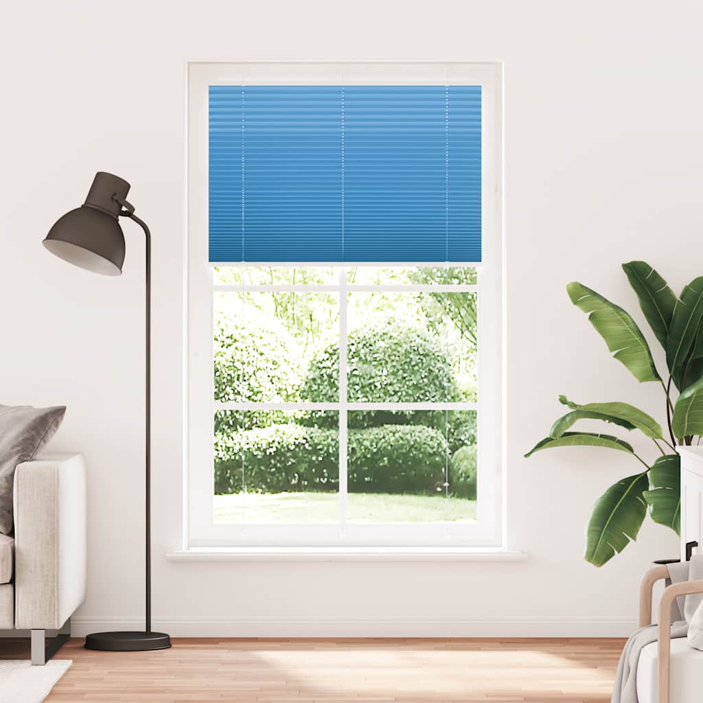 vidaXL Jaluzea plisată Albastru 115x200 cm Lățime țesătură 114,4 cm