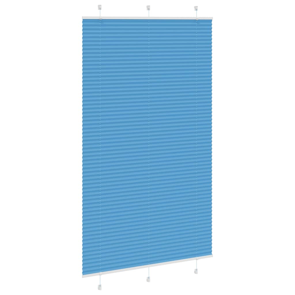 vidaXL Jaluzea plisată Albastru 115x200 cm Lățime țesătură 114,4 cm