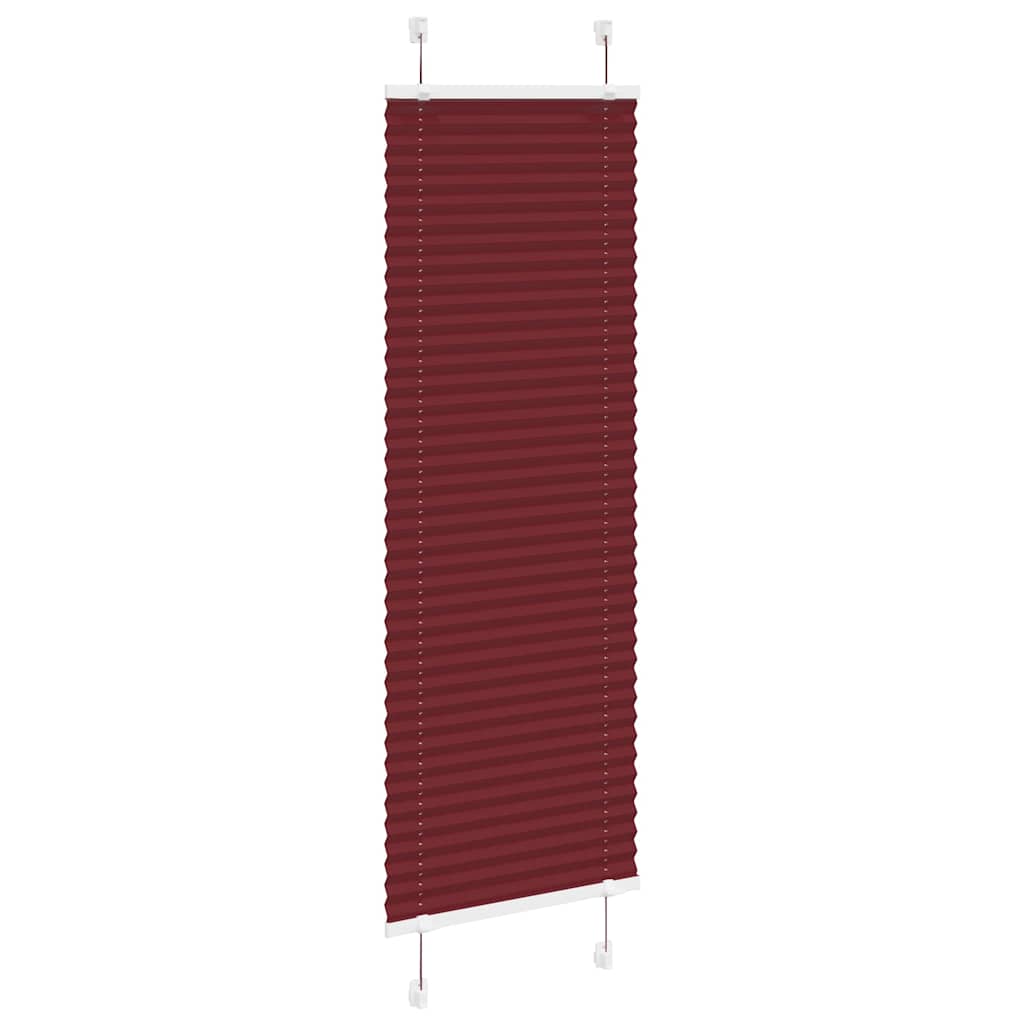 vidaXL Jaluzea plisată Bordeaux Roșu 40x100 cm Lățime țesătură 39,4 cm