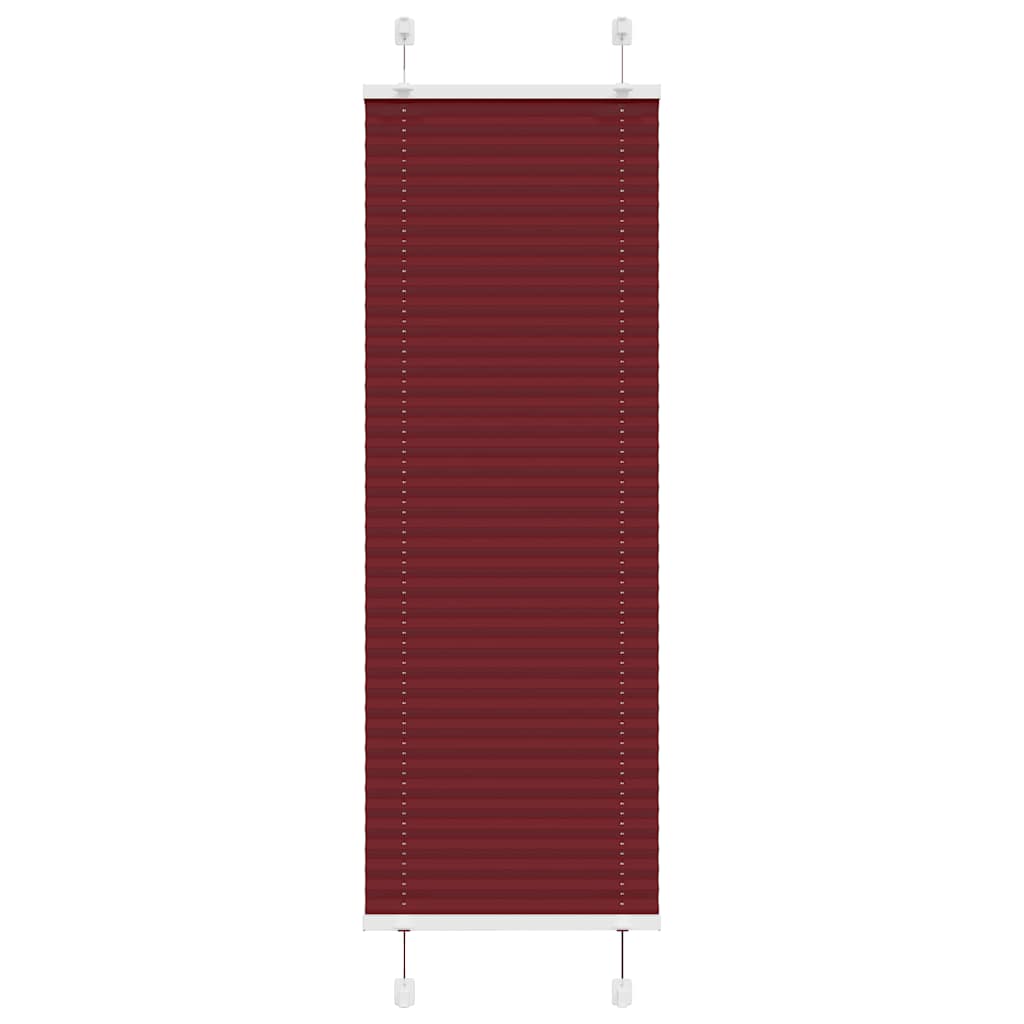 vidaXL Jaluzea plisată Bordeaux Roșu 45x100 cm Lățime țesătură 44,4 cm