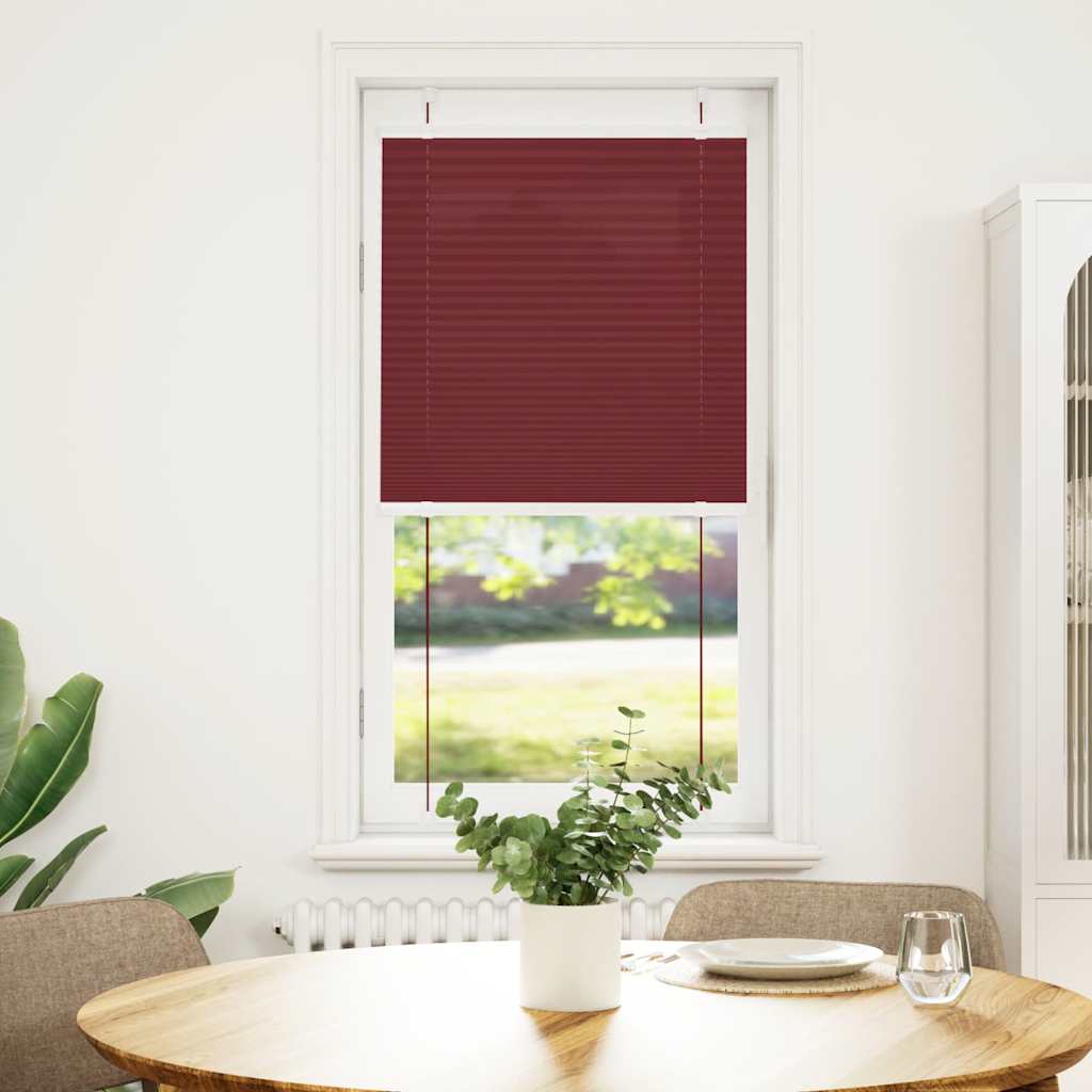 vidaXL Jaluzea plisată Bordeaux Roșu 55x100 cm Lățime țesătură 54,4 cm vidaXL Jaluzea plisată Bordeaux Roșu 55x100 cm Lățime țesătură 54,4 cm