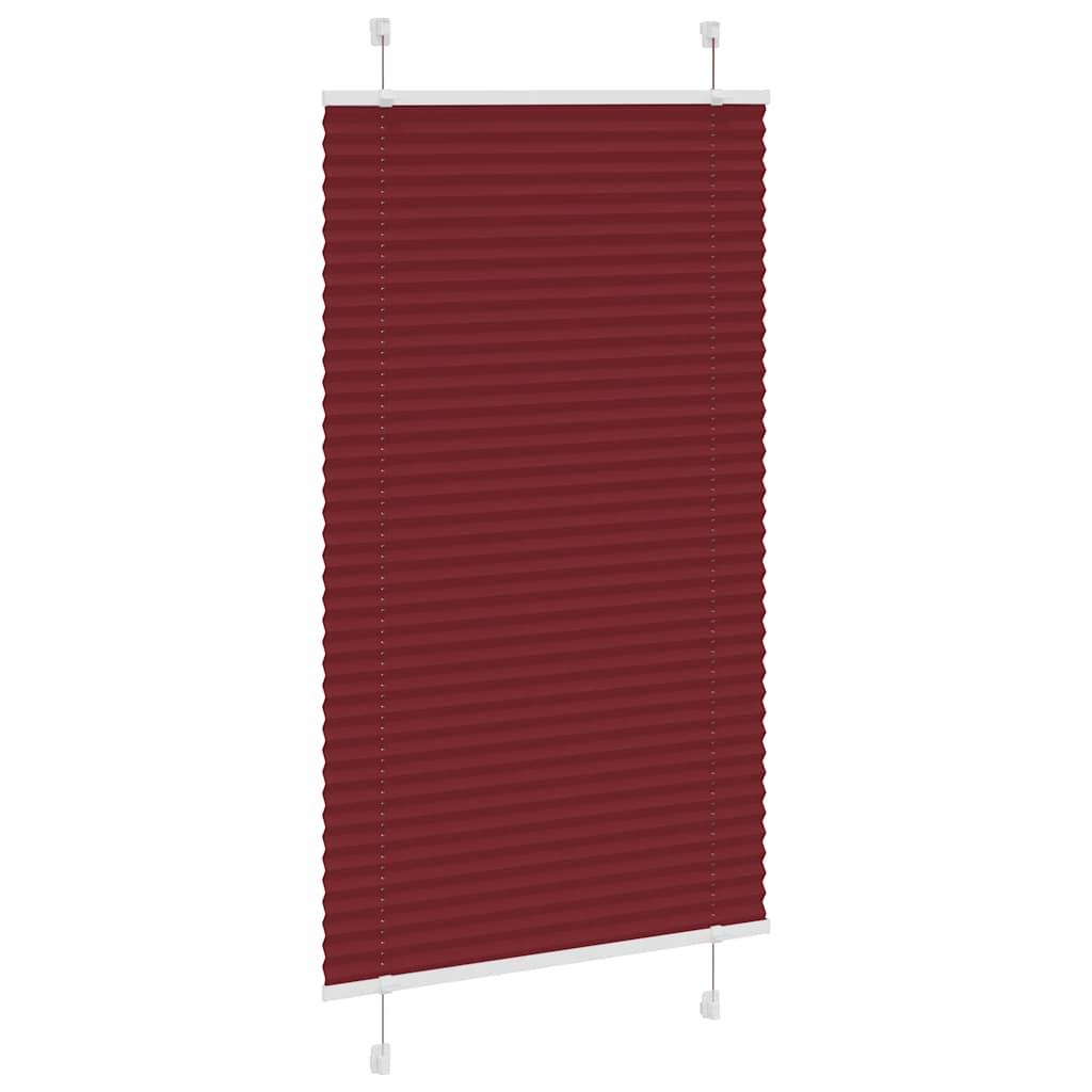 vidaXL Jaluzea plisată Bordeaux Roșu 80x100 cm Lățime țesătură 79,4 cm