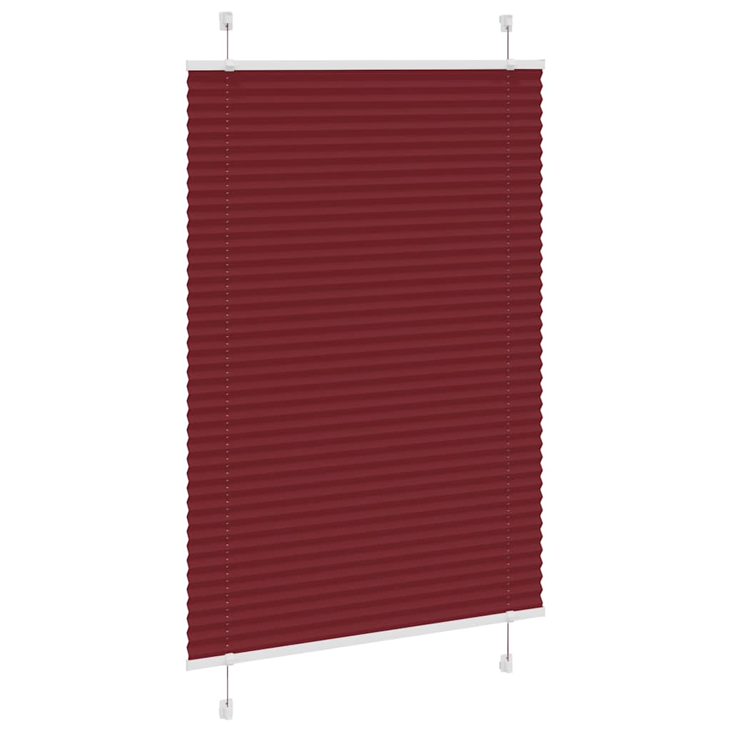 vidaXL Jaluzea plisată Bordeaux Roșu 85x100 cm Lățime țesătură 84,4 cm vidaXL Jaluzea plisată Bordeaux Roșu 85x100 cm Lățime țesătură 84,4 cm