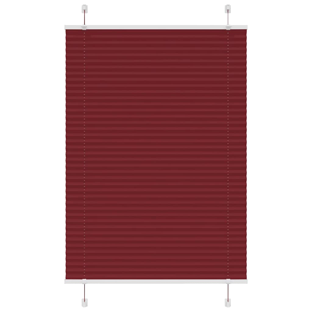 vidaXL Jaluzea plisată Bordeaux Roșu 85x100 cm Lățime țesătură 84,4 cm vidaXL Jaluzea plisată Bordeaux Roșu 85x100 cm Lățime țesătură 84,4 cm