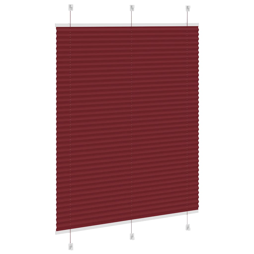 vidaXL Jaluzea plisată Bordeaux Roșu 110x100 cm Lățime țesătură