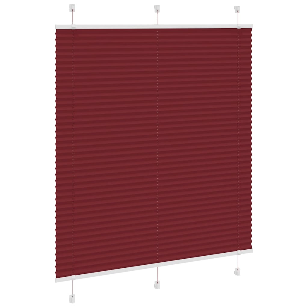 vidaXL Jaluzea plisată Bordeaux Roșu 115x100 cm Lățime țesătură