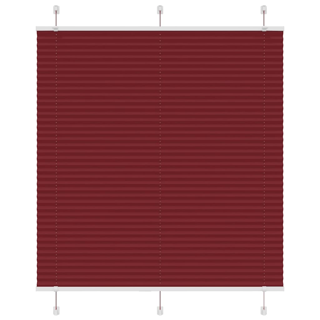 vidaXL Jaluzea plisată Bordeaux Roșu 115x100 cm Lățime țesătură