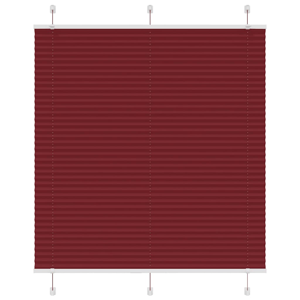vidaXL Jaluzea plisată Bordeaux Roșu 120x100 cm Lățime țesătură