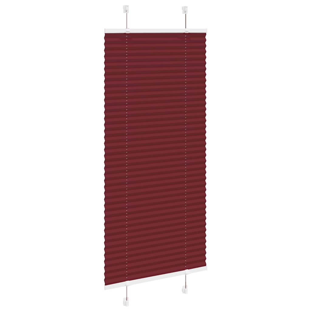 vidaXL Jaluzea plisată Bordeaux Roșu 55x150 cm Lățime țesătură vidaXL Jaluzea plisată Bordeaux Roșu 55x150 cm Lățime țesătură
