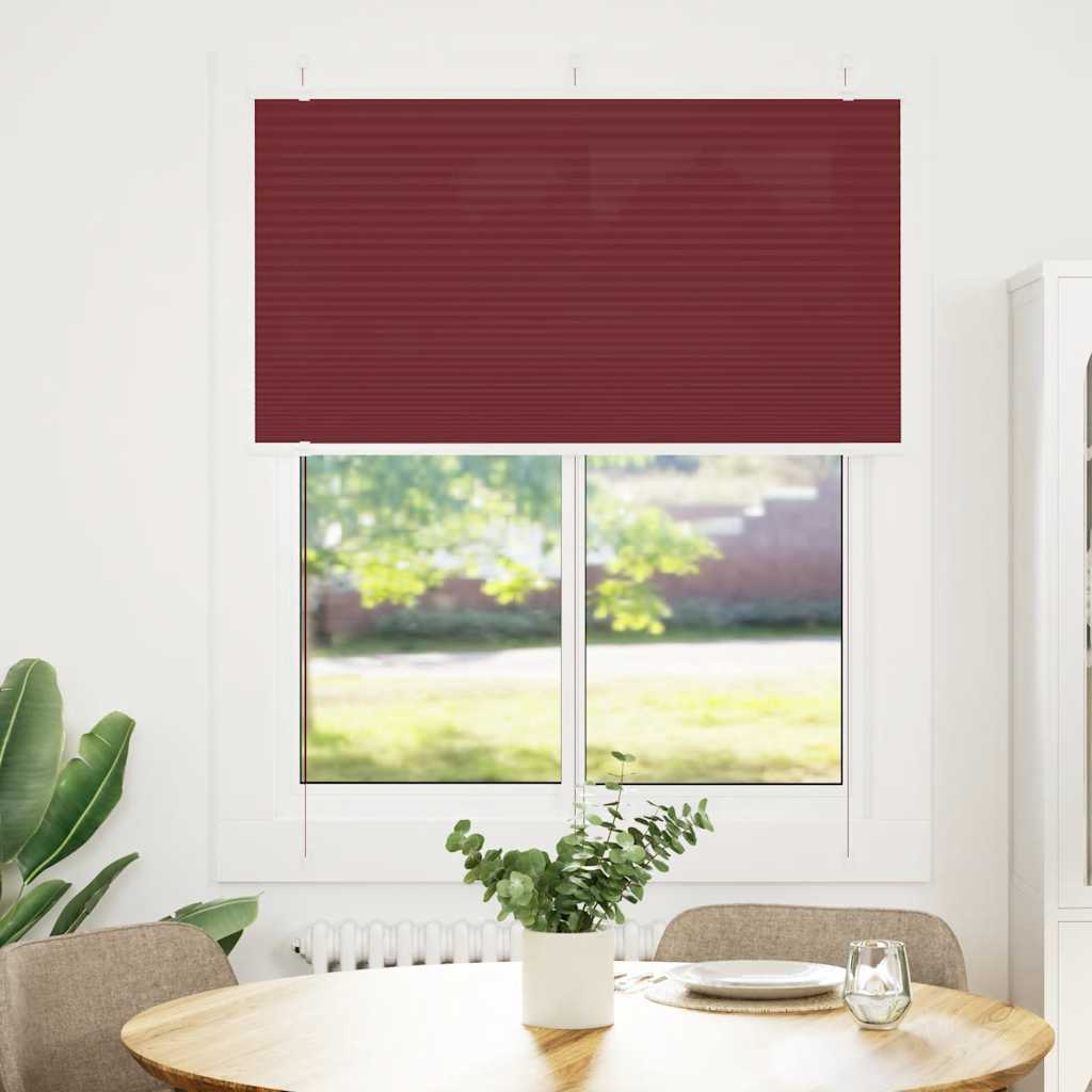 vidaXL Jaluzea plisată Bordeaux Roșu 105x150 cm Lățime țesătură 104,4cm