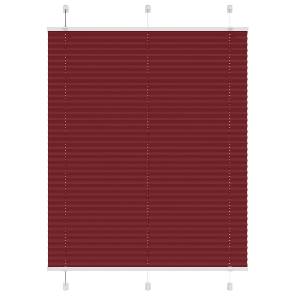 vidaXL Jaluzea plisată Bordeaux Roșu 80x150 cm Lățime țesătură 79,4 cm