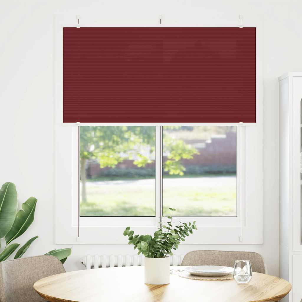 vidaXL Jaluzea plisată Bordeaux Roșu 45x150 cm Lățime țesătură 44,4 cm vidaXL Jaluzea plisată Bordeaux Roșu 45x150 cm Lățime țesătură 44,4 cm