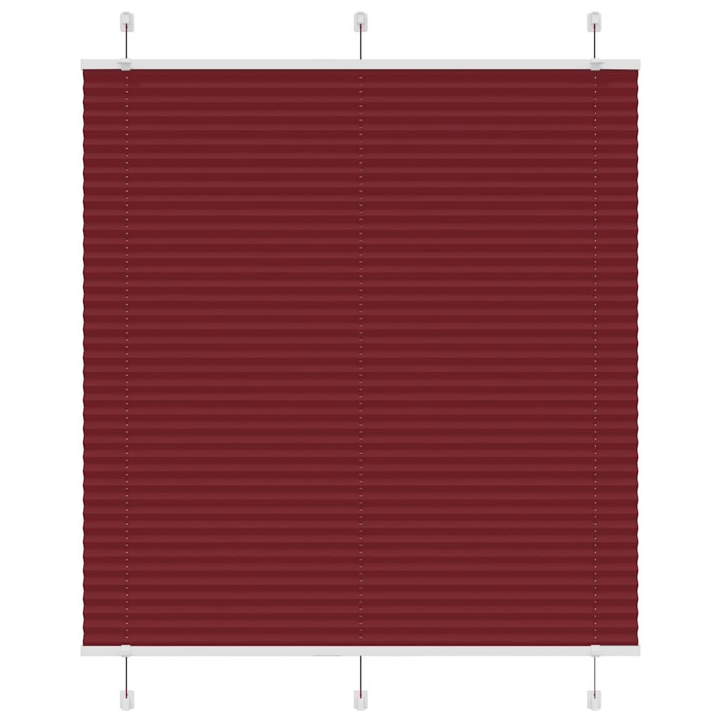 vidaXL Jaluzea plisată Bordeaux Roșu 120x150 cm Lățime țesătură