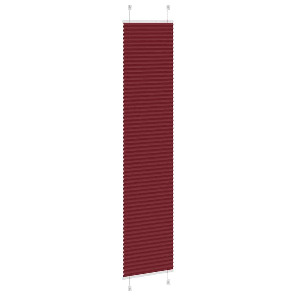 vidaXL Jaluzea plisată Bordeaux Roșu 45x200 cm Lățime țesătură 44,4 cm
