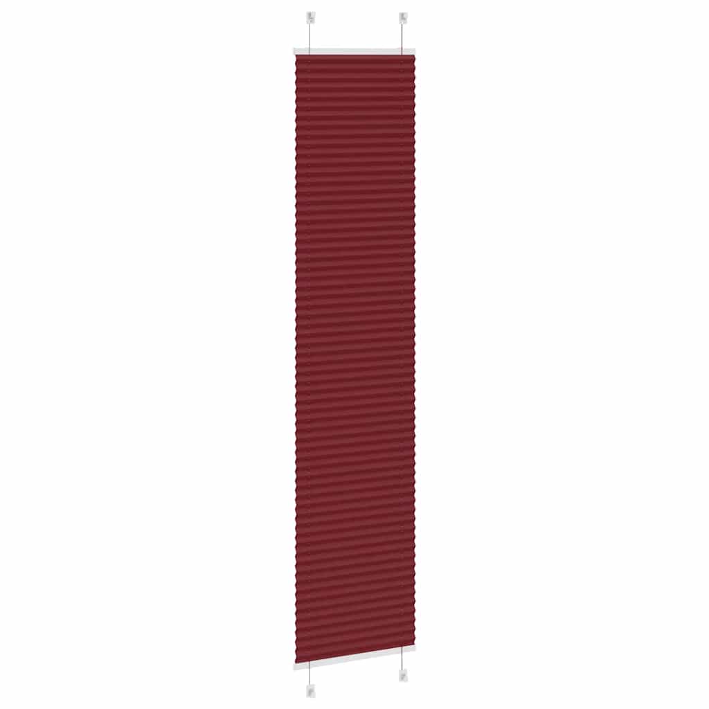 vidaXL Jaluză plisată Bordeaux Roșu 50x200 cm Lățime țesătură 49,4 cm