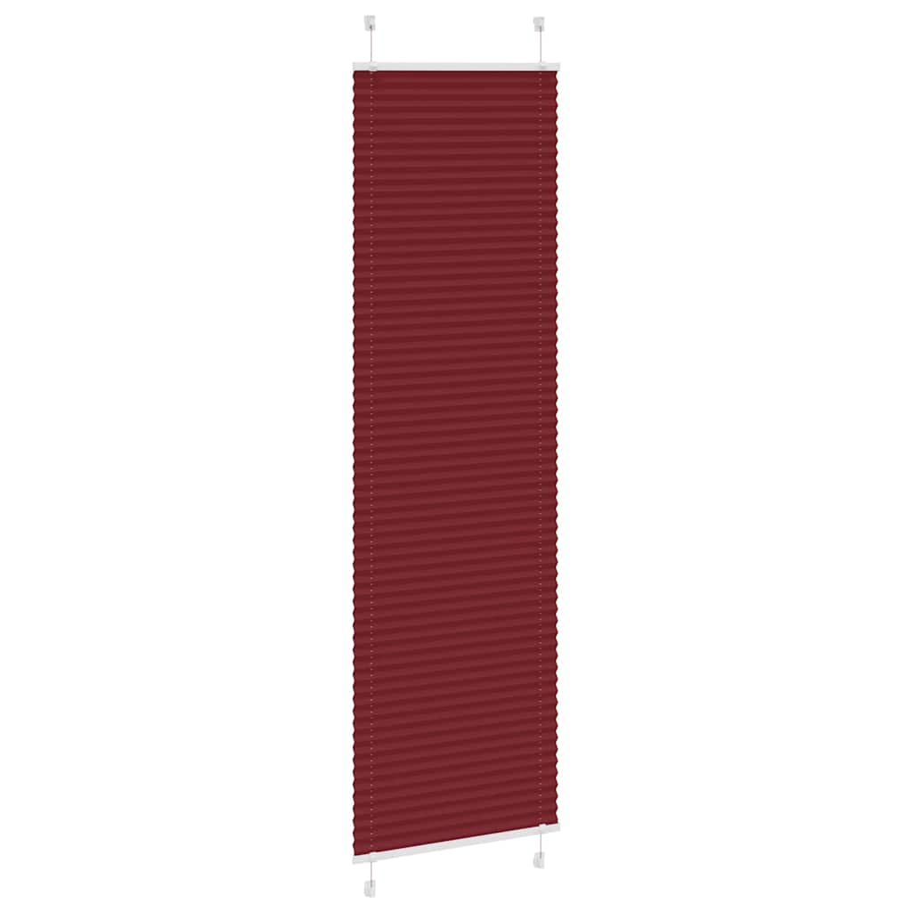 vidaXL Jaluză plisată Bordeaux Roșu 60x200 cm Lățime țesătură 59,4 cm
