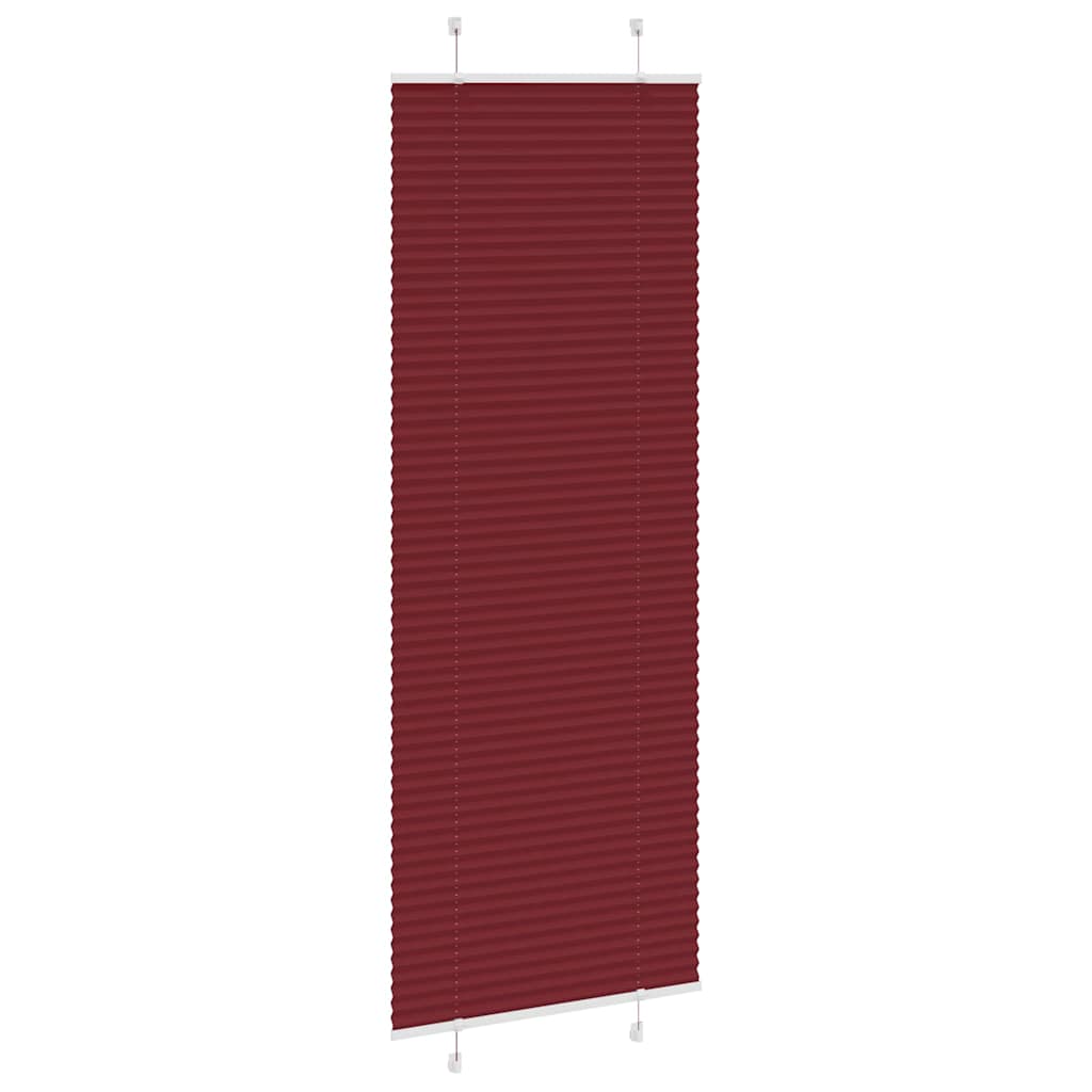 vidaXL Jaluzea plisată Bordeaux Roșu 75x200 cm Lățime țesătură 74,4 cm vidaXL Jaluzea plisată Bordeaux Roșu 75x200 cm Lățime țesătură 74,4 cm
