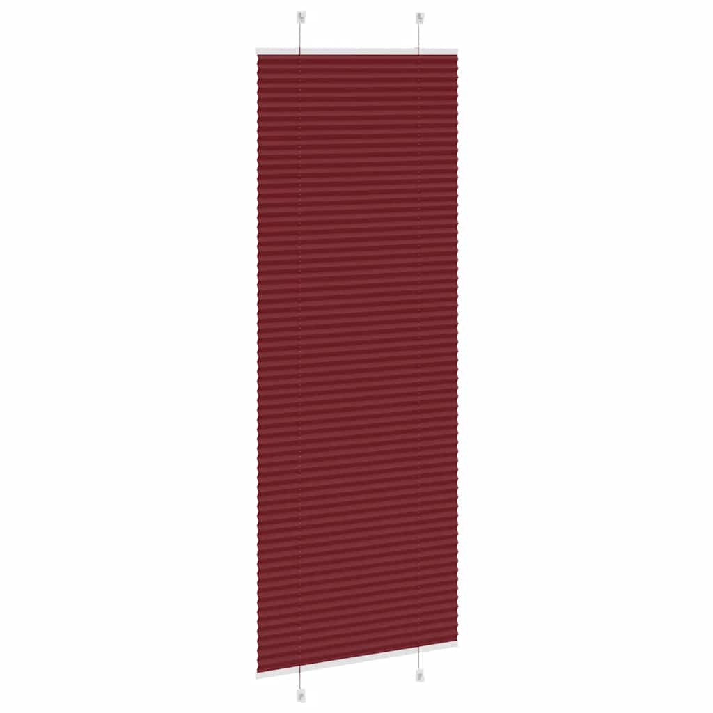 vidaXL Jaluzea plisată Bordeaux Roșu 75x200 cm Lățime țesătură 74,4 cm vidaXL Jaluzea plisată Bordeaux Roșu 75x200 cm Lățime țesătură 74,4 cm